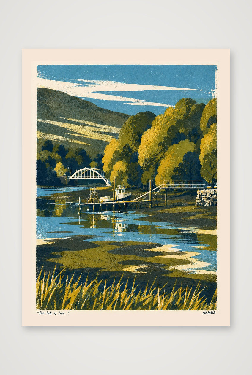 The Tide Is Low — Kenmare Bridge | Aviles Art Print — 30×40cm, 12×16" Print only
