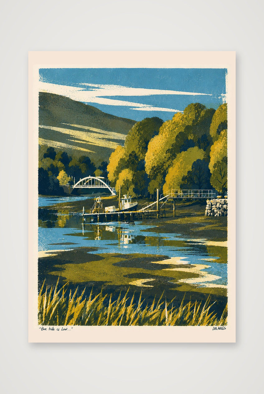 The Tide Is Low — Kenmare Bridge | Aviles Art Print — 42×59cm, 17×23" Print only