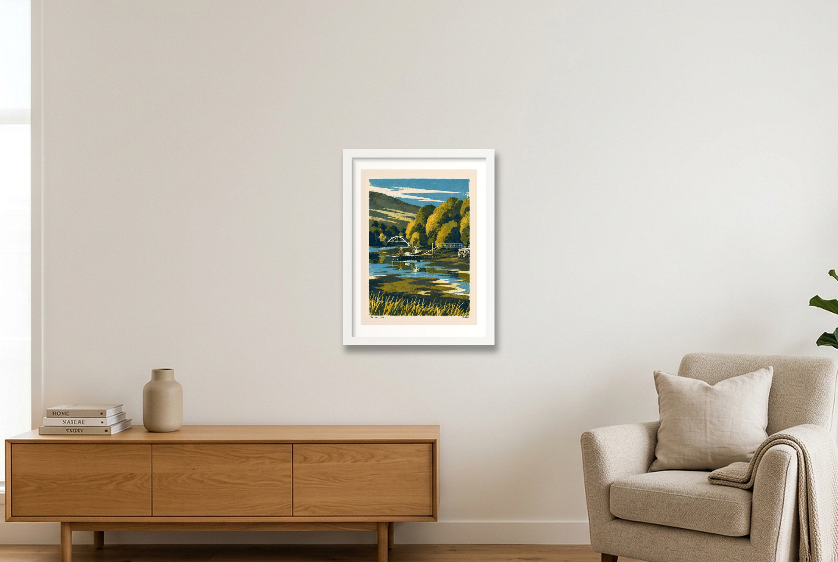 The Tide Is Low — Kenmare Bridge | Aviles Art Print — 30×40cm, 12×16" White Frame