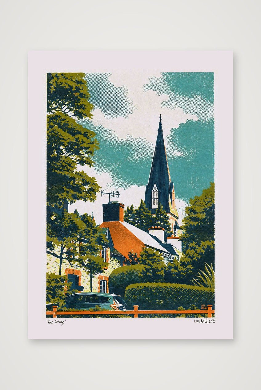 Rose Cottage — 42×59cm, 17×23" Print only