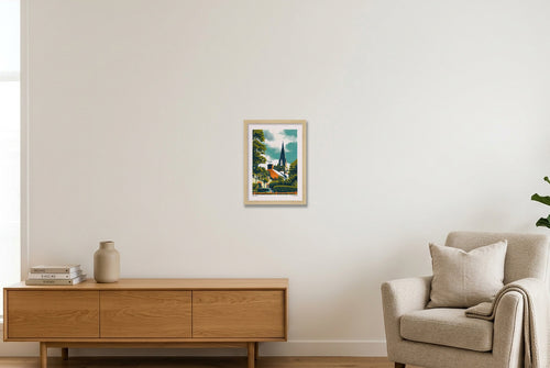 Rose Cottage — A4 (21×30cm, 8×12") Oak Frame