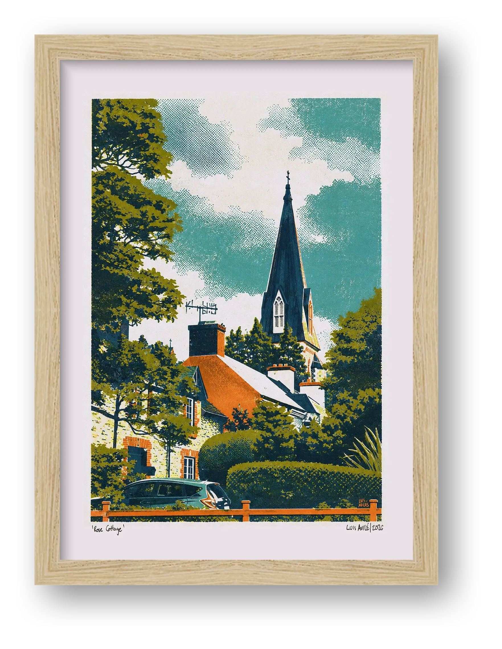 Rose Cottage — framed
